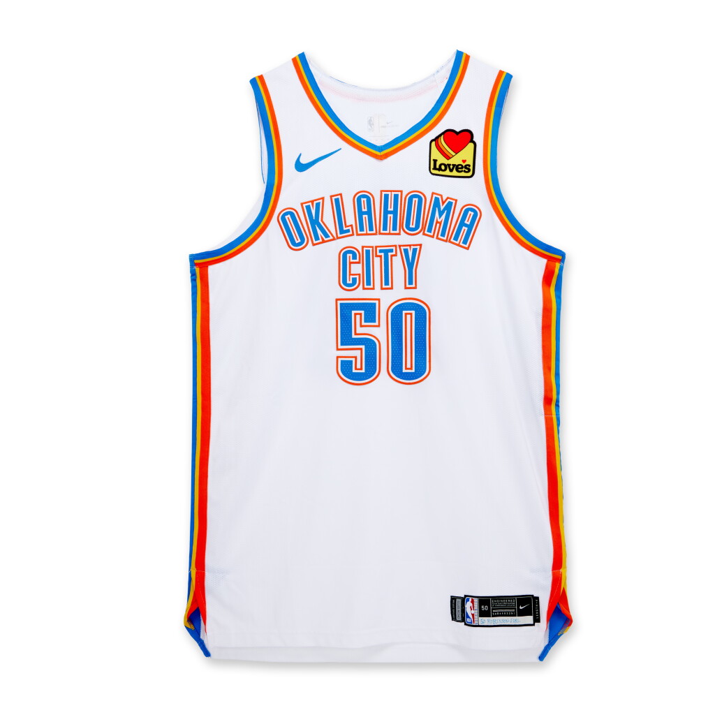 View full screen - View 1 of Lot 159. Jeremiah Robinson-Earl Oklahoma City Thunder 2023-2024 Game Worn Association Edition Jersey .