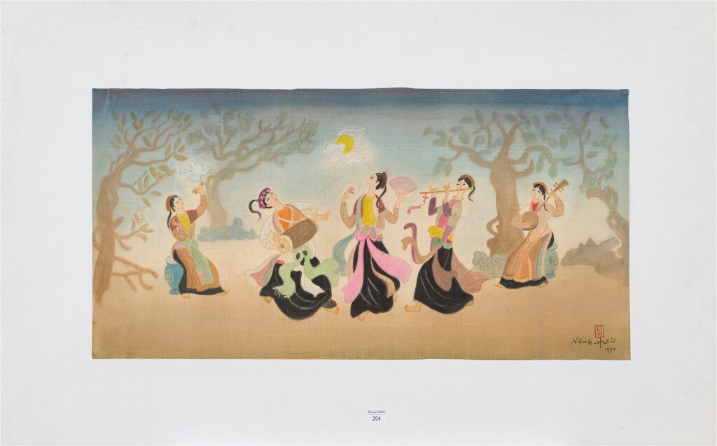 View full screen - View 1 of Lot 6154. Le Nang Hien | Five musicians 五位音樂家.
