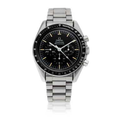 View full screen - View 1 of Lot 160. OMEGA | SPEEDMASTER, REF 145.022 STAINLESS STEEL CHRONOGRAPH WRISTWATCH WITH BRACELET CIRCA 1988.