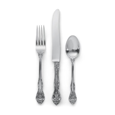 View full screen - View 1 of Lot 105. An American Silver King Edward Pattern Flatware Set, Gorham Mfg. Co., Providence, RI, Mid 20th Century.