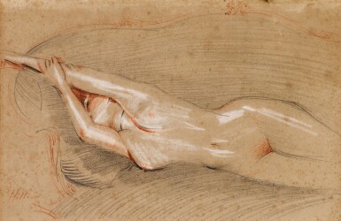 View full screen - View 1 of Lot 399. A reclining nude.