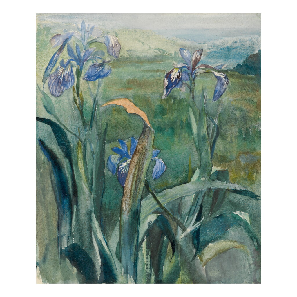 View full screen - View 1 of Lot 53. JOHN LA FARGE | BLUE IRIS, STUDY.