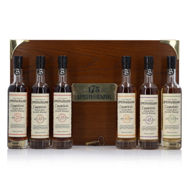View full screen - View 1 of Lot 407. Springbank Millennium Collection Full Set NV (6 Bottles 20cl).