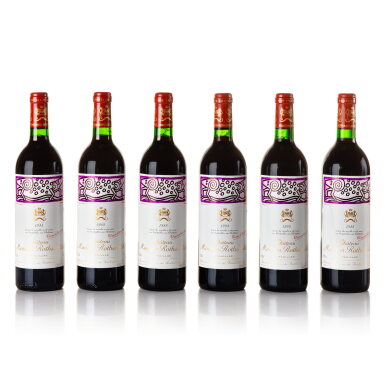 View full screen - View 1 of Lot 49. Château Mouton Rothschild 1988 (12 BT).