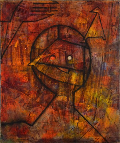 View full screen - View 1 of Lot 215. Sans titre (Une femme lâchant un oiseau).