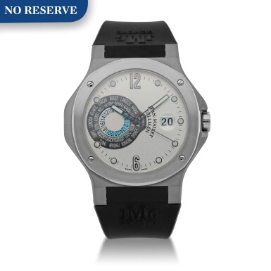 View full screen - View 1 of Lot 485. SPORT GMT STAINLESS STEEL MULTI TIME-ZONE WRISTWATCH WITH DATE CIRCA 2005.