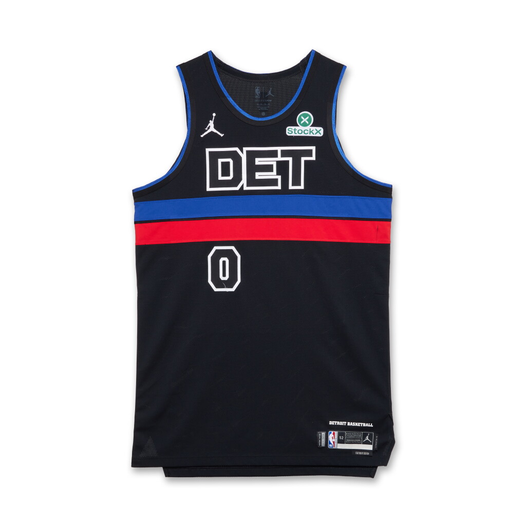 View full screen - View 1 of Lot 36. Jalen Duren Detroit Pistons 2025-2026 Emirates NBA Cup Game Worn Statement Edition Jersey | Double-Double.