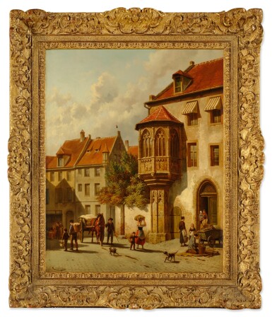 View full screen - View 1 of Lot 163. Street in a Belgian Town .