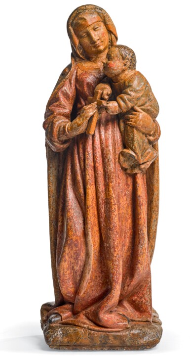 View full screen - View 1 of Lot 20. FRENCH, PROBABLY BURGUNDY, FIRST HALF 15TH CENTURY | VIRGIN AND CHILD .