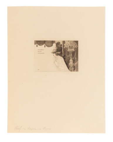 View full screen - View 1 of Lot 157. Ex-libris of Olive Custance, circa 1897.