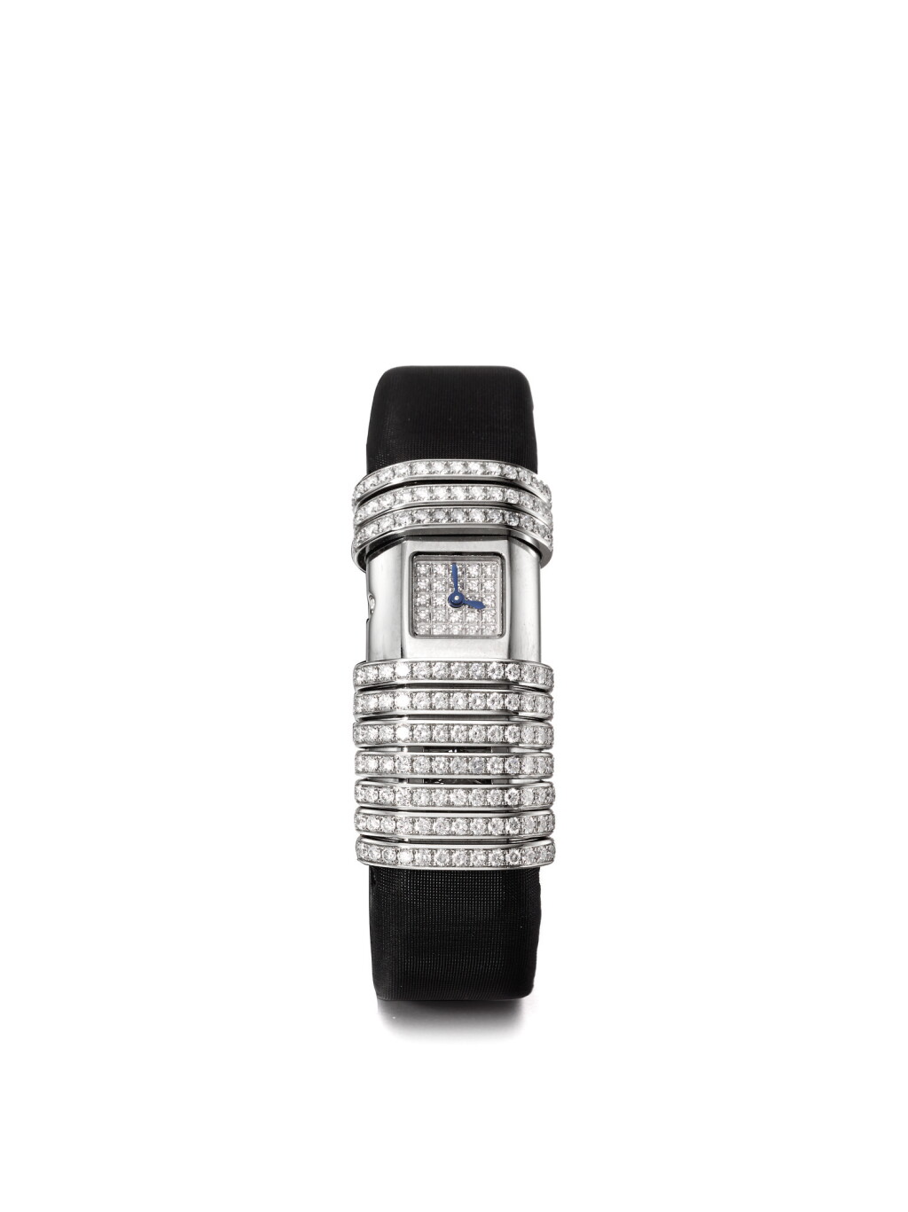 View full screen - View 1 of Lot 77. CARTIER | DÉCLARATION REF 2611 A LADY'S WHITE GOLD TITANIUM AND DIAMOND SET WRISTWATCH CIRCA 2005.