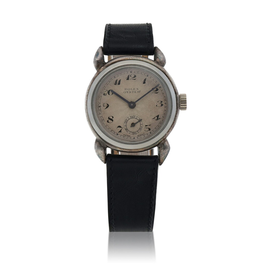 View full screen - View 1 of Lot 41. Oyster Stainless steel wristwatch with fancy lugs Circa 1935.