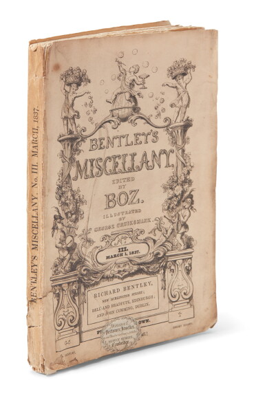 View full screen - View 1 of Lot 36. Dickens, The Extraordinary Gazette, 1837, Bentley's Miscellany, original state.