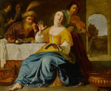 全螢幕檢視 - 查看65Musical party before a laid table with a landscape through a doorway beyond的1