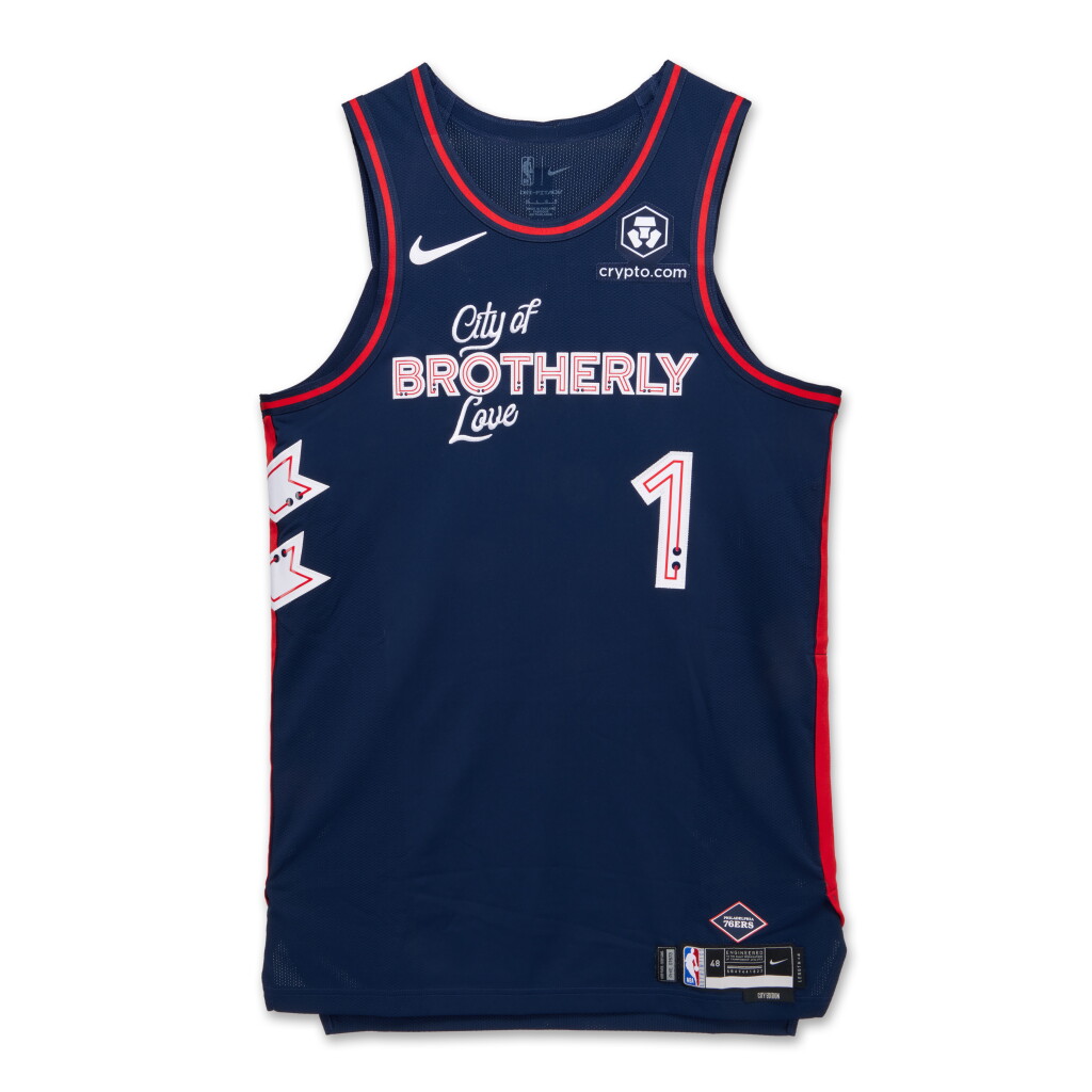 View full screen - View 1 of Lot 126. KJ Martin Philadelphia 76ers 2023-2024 Game Worn City Edition Jersey.