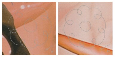 View full screen - View 1 of Lot 111. UNTITLED SECTION OF ART WALL CREATED FOR HUGO BOSS.