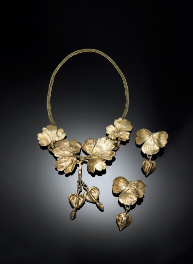 View full screen - View 1 of Lot 428. Necklace and Pair of Earrings.