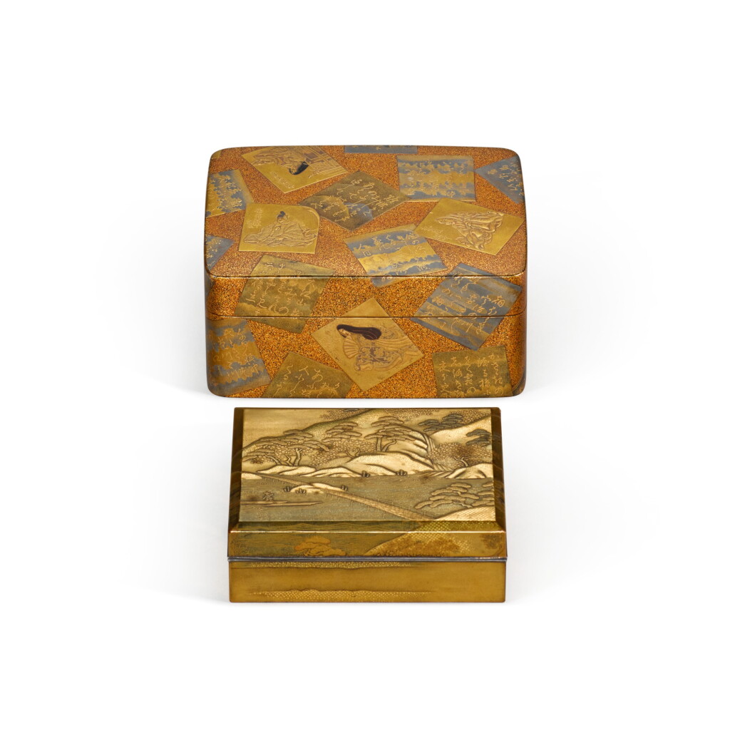 View full screen - View 1 of Lot 31. A LACQUER INCENSE BOX AND A SMALL BOX AND COVER, EDO PERIOD, 19TH CENTURY.