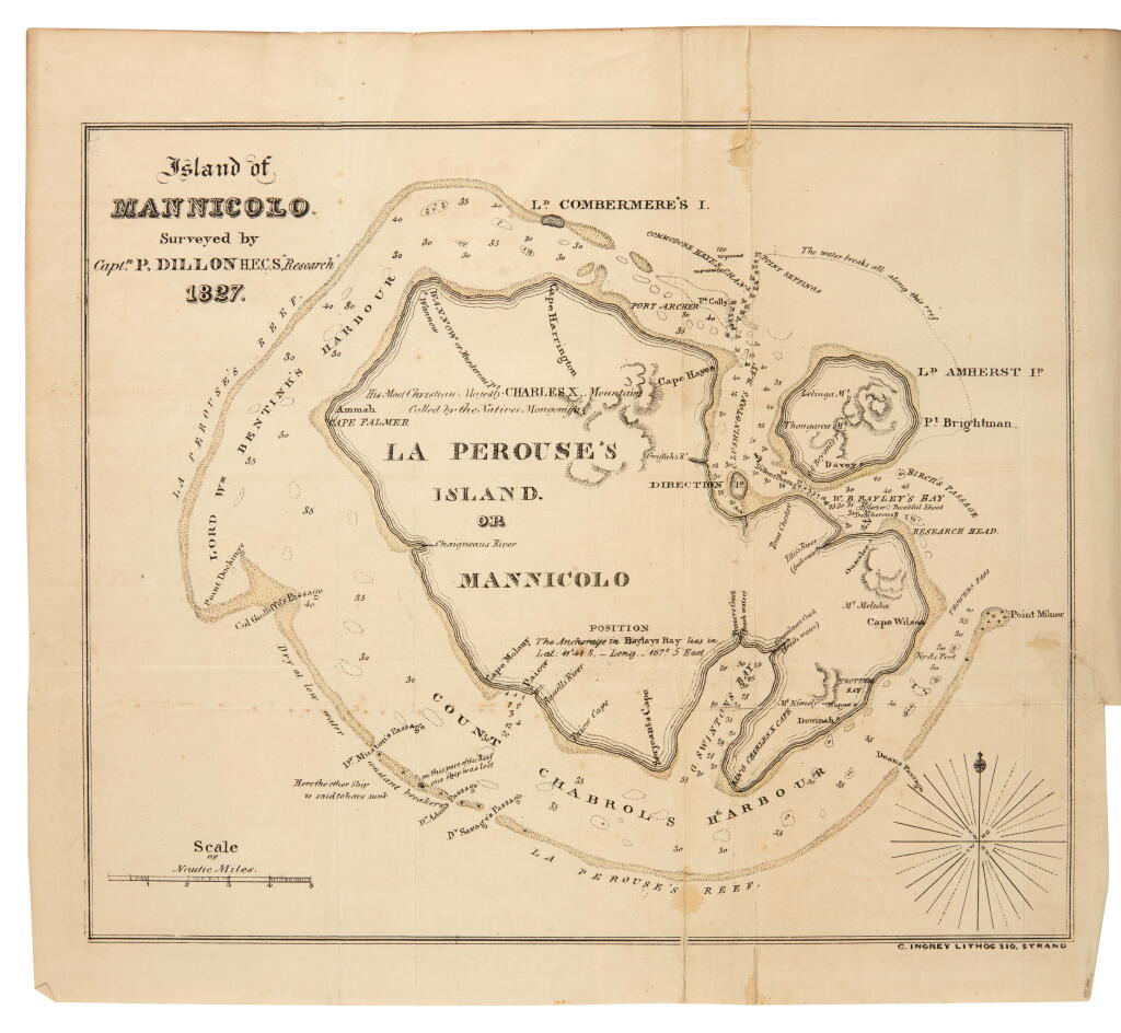 View full screen - View 1 of Lot 97. P. Dillon | Narrative and Successful Result of a Voyage in the South Seas..., 1829, 2 vols, modern brown morocco gilt.