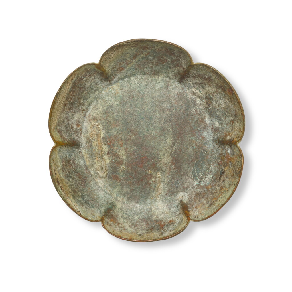 View full screen - View 1 of Lot 833. A bronze foliate dish, Song dynasty.
