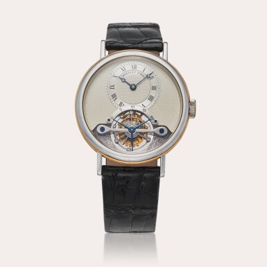 View full screen - View 1 of Lot 91. Reference 3450 Classique Tourbillon | A platinum and pink gold wristwatch with tourbillon, Circa 1990.