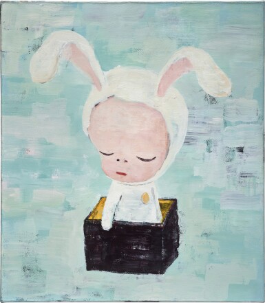 View full screen - View 1 of Lot 13. Yoshitomo Nara 奈良美智 | Little Bunny in the Box 盒中的小兔子.