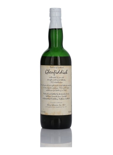 View full screen - View 1 of Lot 193. Glenfiddich 16 Year Old 86 Proof 1952 (1 45QT).