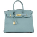 Bleu Saint-Cyr Togo Birkin 35 Gold Hardware, 2009