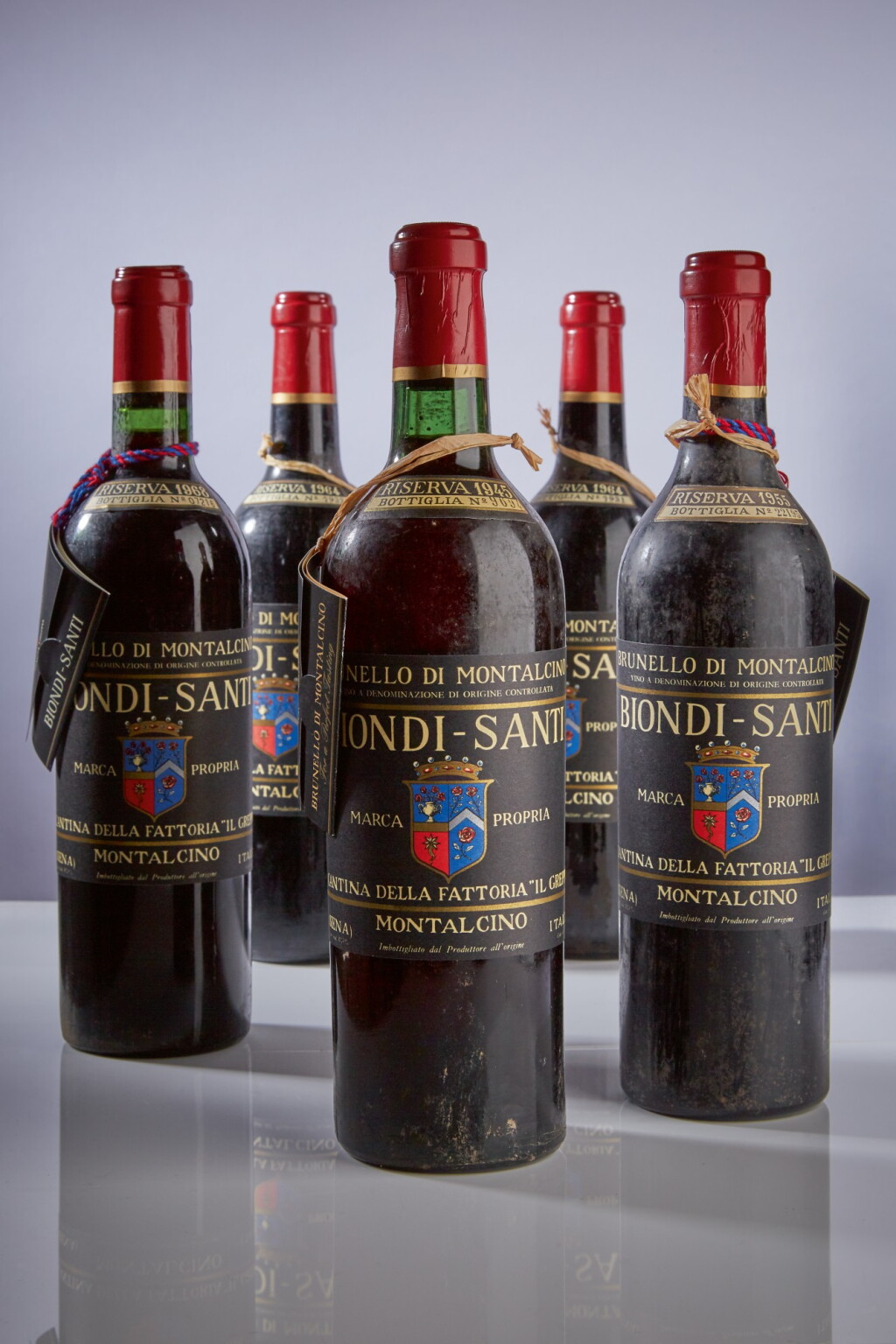 View full screen - View 1 of Lot 119. Brunello di Montalcino, Tenuta Greppo Riserva 1964 Biondi-Santi (2 BT) and Brunello di Montalcino, Tenuta Greppo Riserva 1968 Biondi-Santi (1 BT).