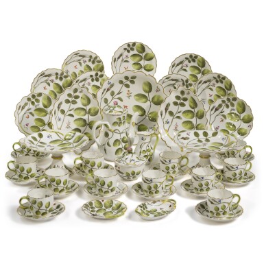 View full screen - View 1 of Lot 52. A Royal Worcester 'Blind Earl' Pattern Part-Coffee and Dessert Service, Modern.