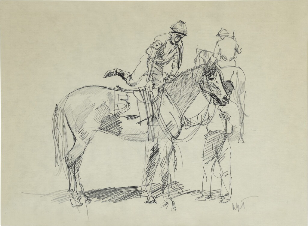 View full screen - View 1 of Lot 11. BRITISH SCHOOL, 20TH CENTURY | JOCKEY UP .