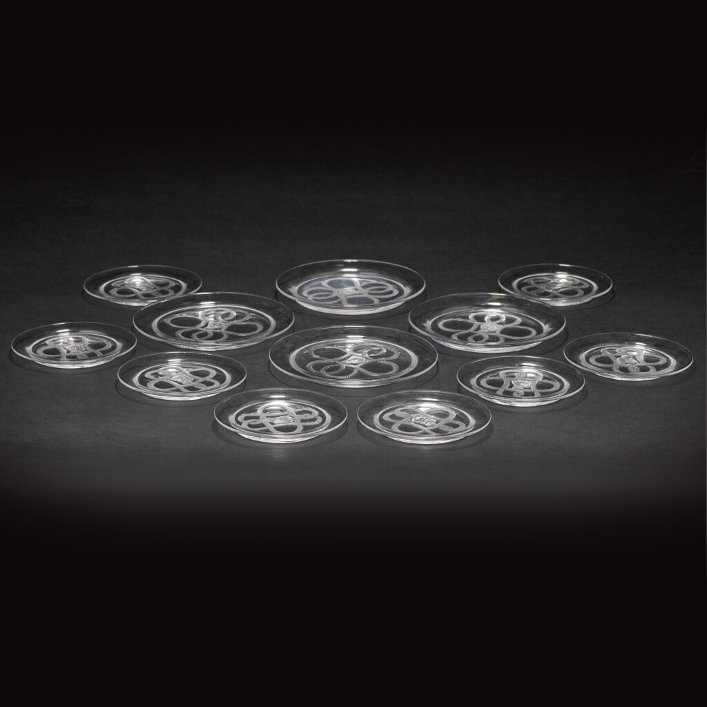 View full screen - View 1 of Lot 42. A Lalique 'Olympe' pattern part service, modern.