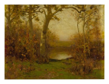 View full screen - View 1 of Lot 46. BRUCE CRANE | POND IN AUTUMN.