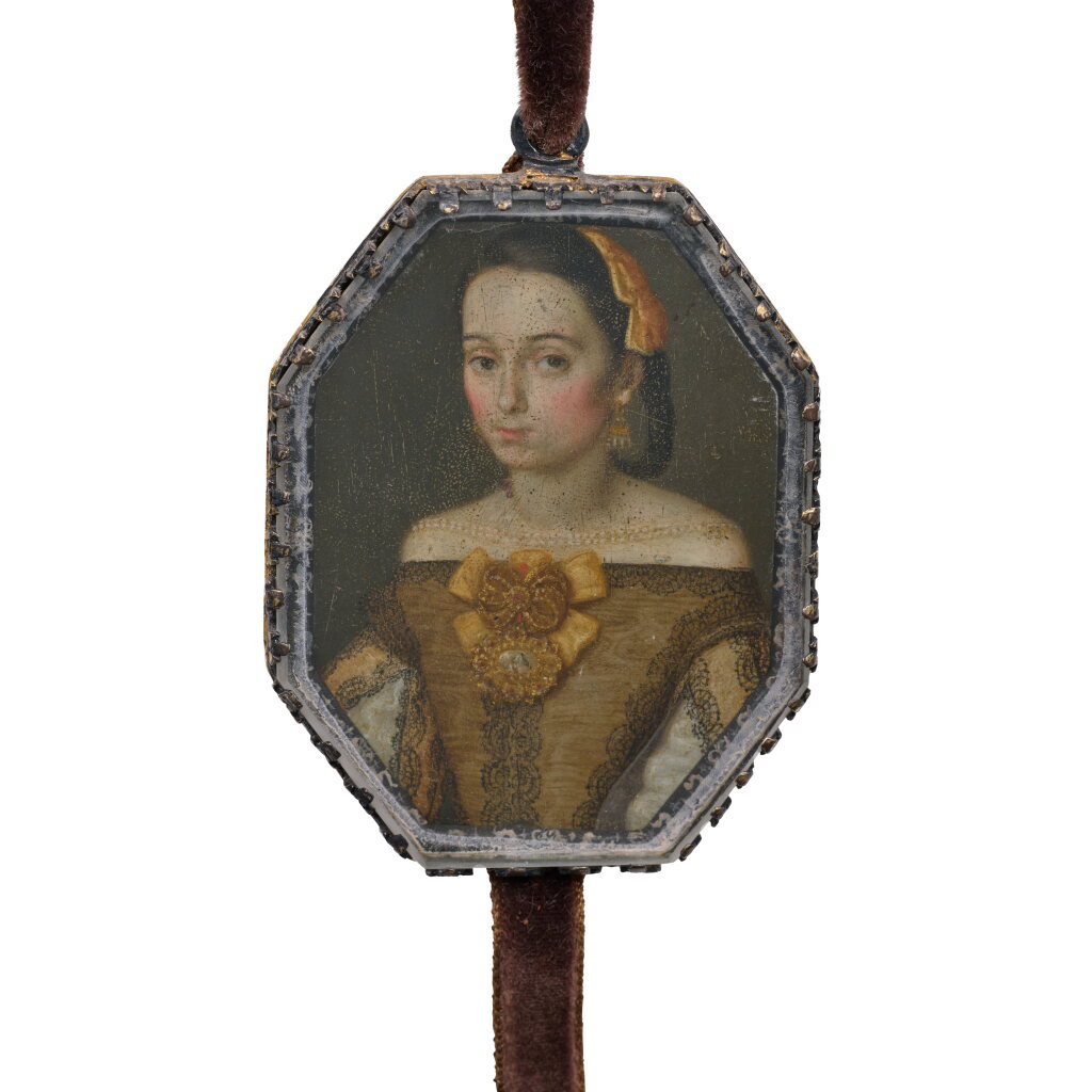 View full screen - View 1 of Lot 420. Portrait of a Woman in a Yellow Dress.
