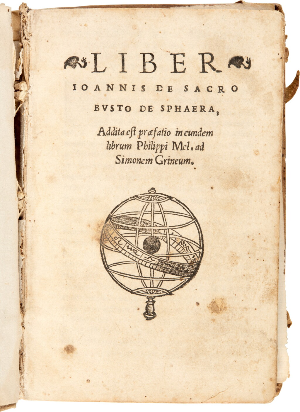 View full screen - View 1 of Lot 29. Johannes de Sacrobosco | De sphaera, Venice, 1541, contemporary vellum, with other similar works.