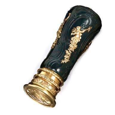 View full screen - View 1 of Lot 1213. A gold-mounted hardstone seal, probably German, 1760 and later.