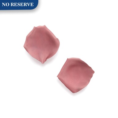View full screen - View 1 of Lot 206. Pair of Aluminum 'Petal' Earclips, Paris.