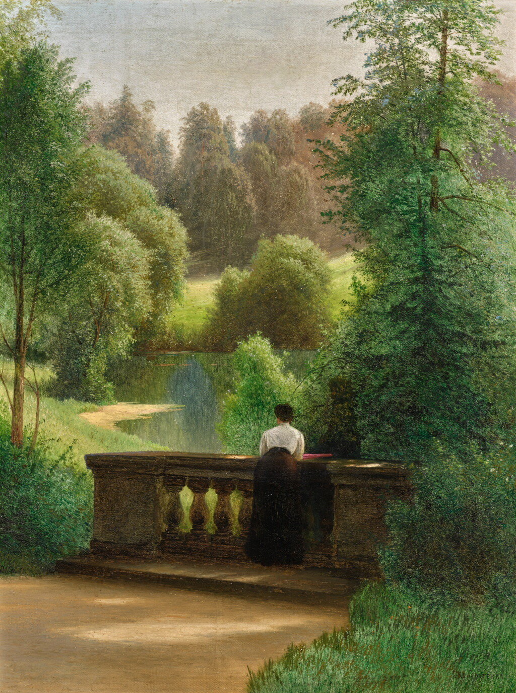 View full screen - View 1 of Lot 34. GAVRIIL PAVLOVICH KONDRATENKO | MORNING IN PAVLOVSK PARK.