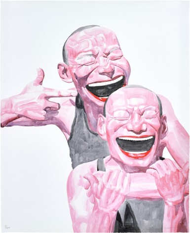 View full screen - View 1 of Lot 1082. YUE MINJUN 岳敏君 | UNTITLED (SMILE-SIM NO. 14) 無題(微笑主義14 號).
