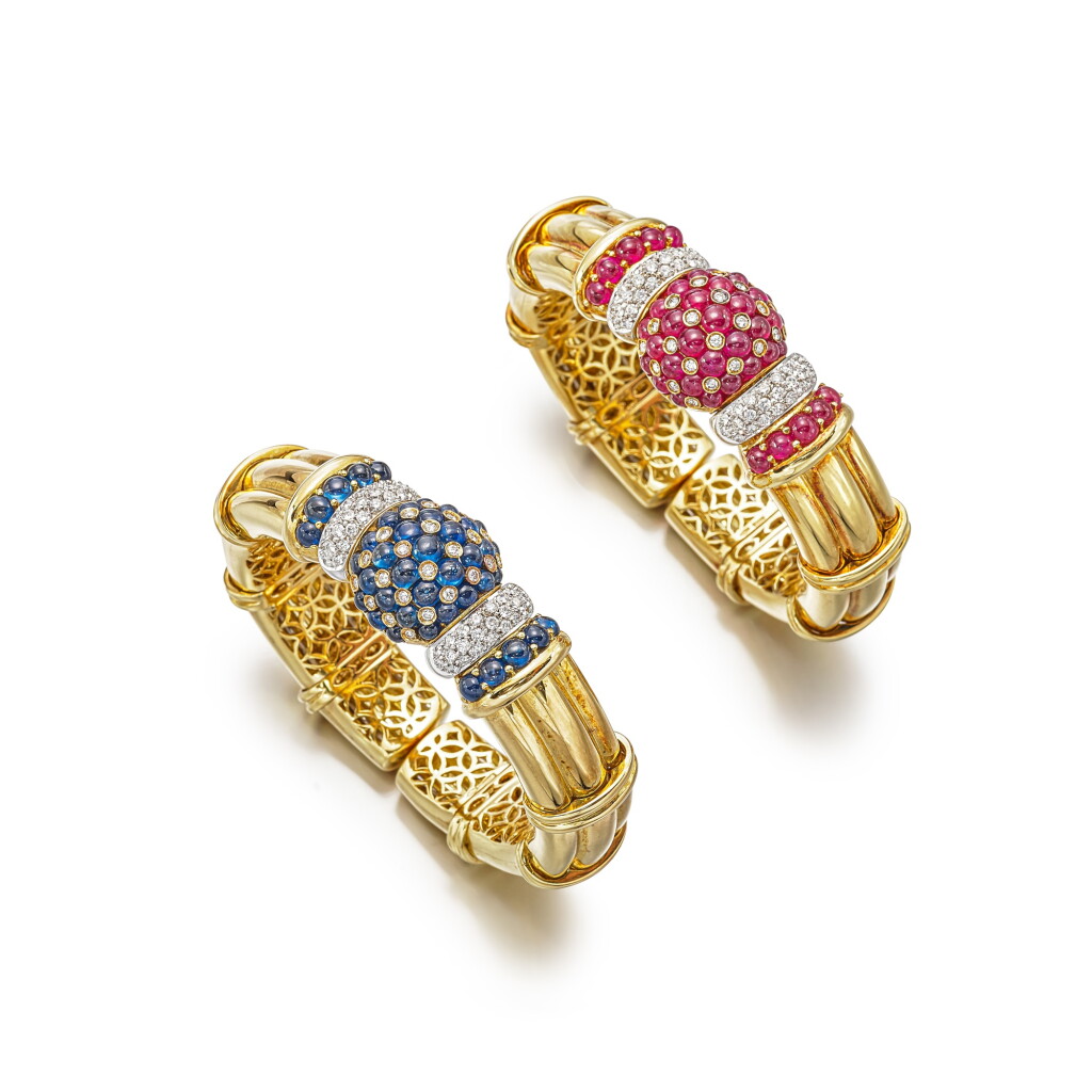 全螢幕檢視 - 查看1676Ruby and Diamond Bracelet and Sapphire and Diamond Bracelet | 紅寶石 配 鑽石手鏈 及 藍寶石 配 鑽石手鏈的1