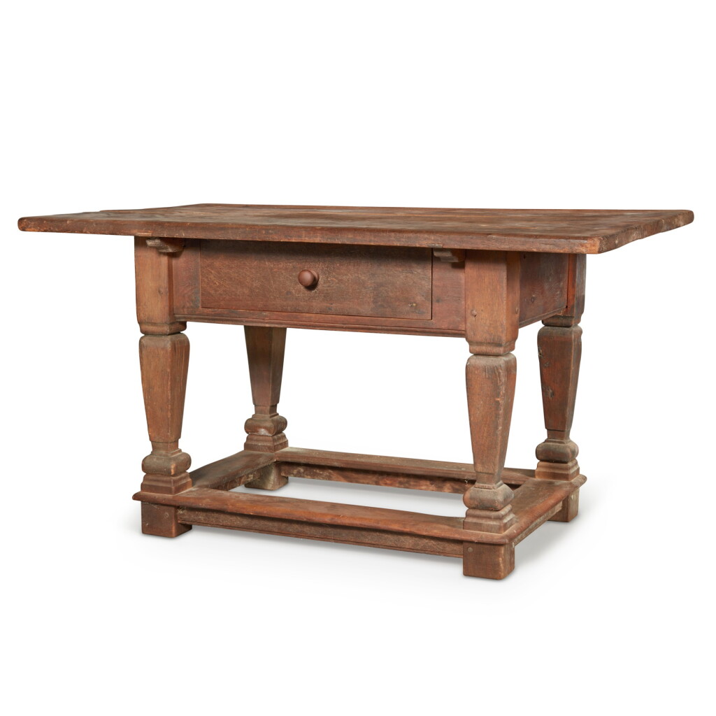View full screen - View 1 of Lot 588. William and Mary Walnut Tavern Table, Southeastern Pennsylvania, Circa 1750.