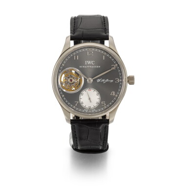 View full screen - View 1 of Lot 311. IWC | PORTUGUESE TOURBILLON, REF IW546301, WHITE GOLD TOURBILLON WRISTWATCH, CIRCA 2010.