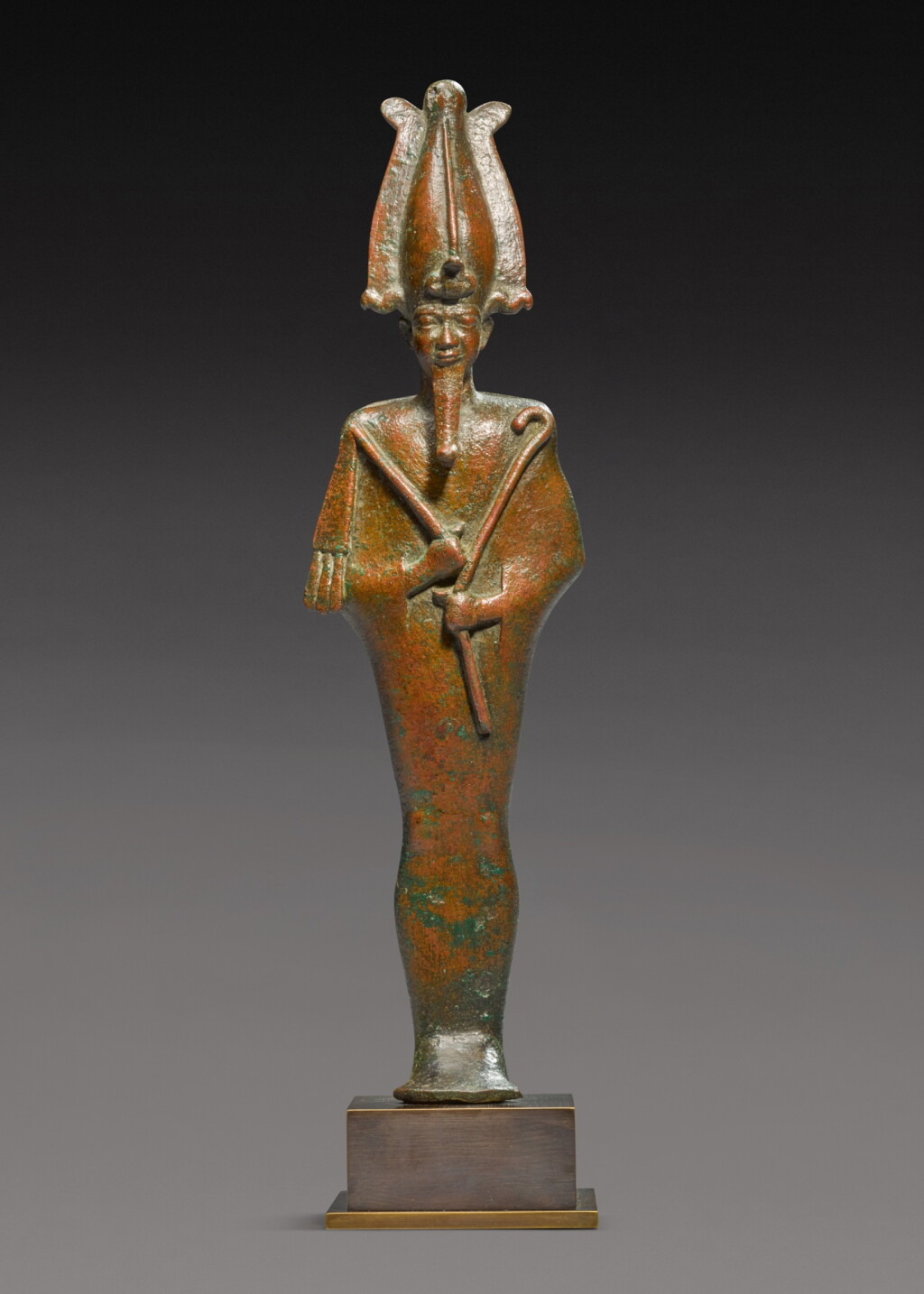 View full screen - View 1 of Lot 229. An Egyptian Bronze Figure of Osiris, 26th Dynasty, 664-525 B.C..