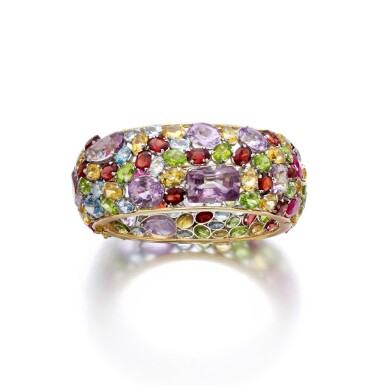 View full screen - View 1 of Lot 26. MICHELE DELLA VALLE | GEM SET BANGLE.