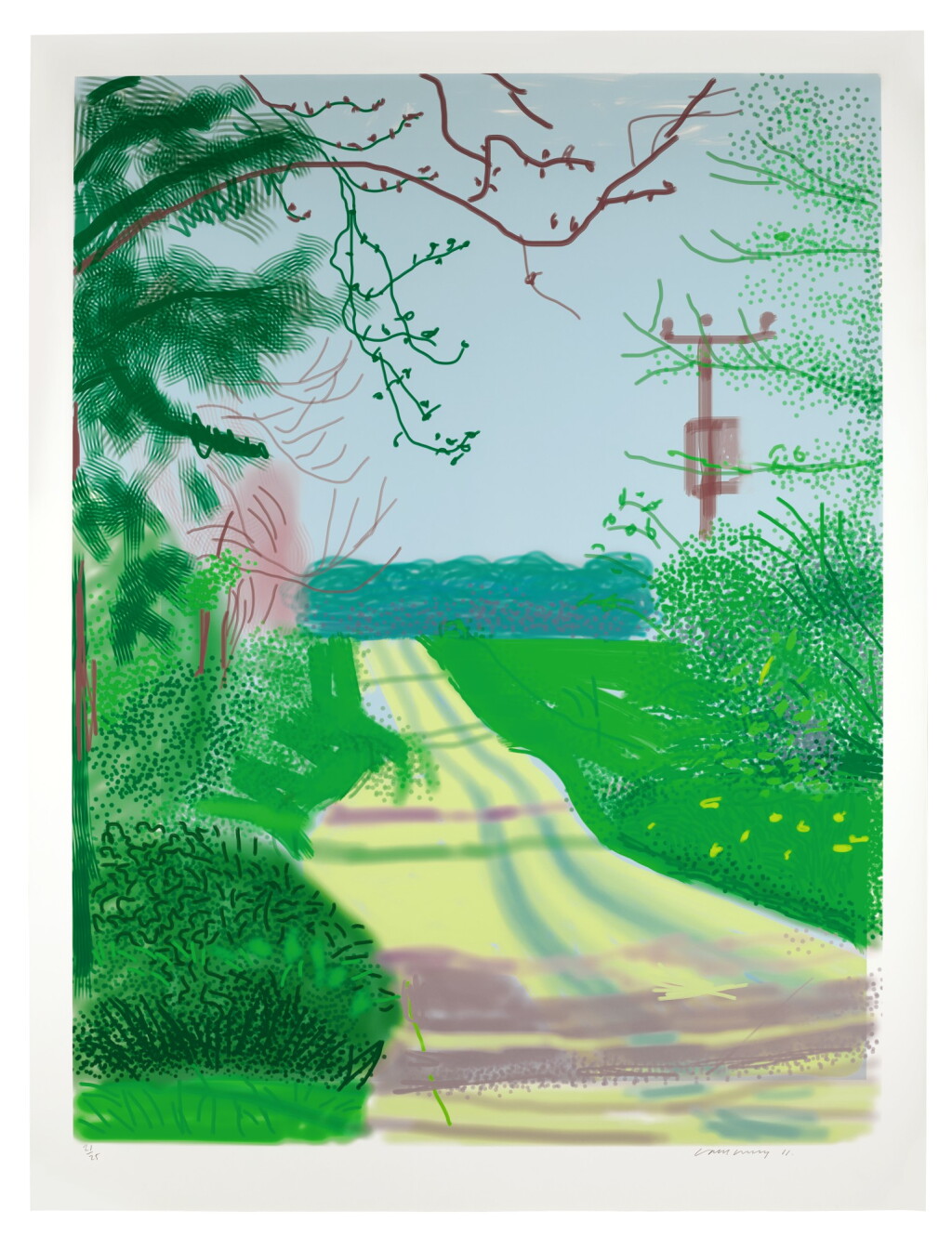 View full screen - View 1 of Lot 57. DAVID HOCKNEY | THE ARRIVAL OF SPRING IN WOLDGATE, EAST YORKSHIRE IN 2011 - 23 APRIL 2011.