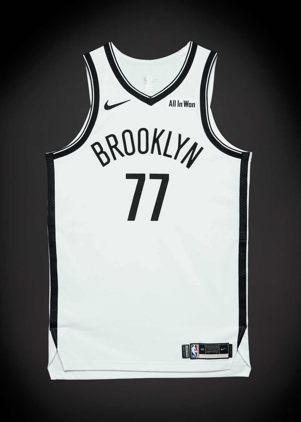 View full screen - View 1 of Lot 21. Ben Saraf ‘Rookie Debut’ Brooklyn Nets 2025-2026 NBA Tip-Off Game Worn Association Edition Jersey .