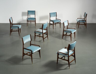 View full screen - View 1 of Lot 34. Eight chairs, model n. 676.