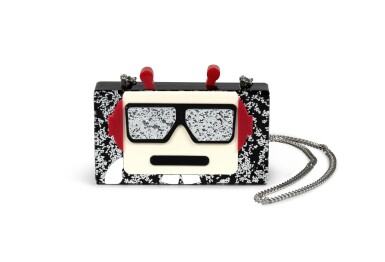 View full screen - View 1 of Lot 1007. Karl Lagerfeld, Paris, minaudiere with the effigy of Karl Lagerfeld | Karl Lagerfeld, Paris, minaudière à l'effigie de Karl Lagerfeld.