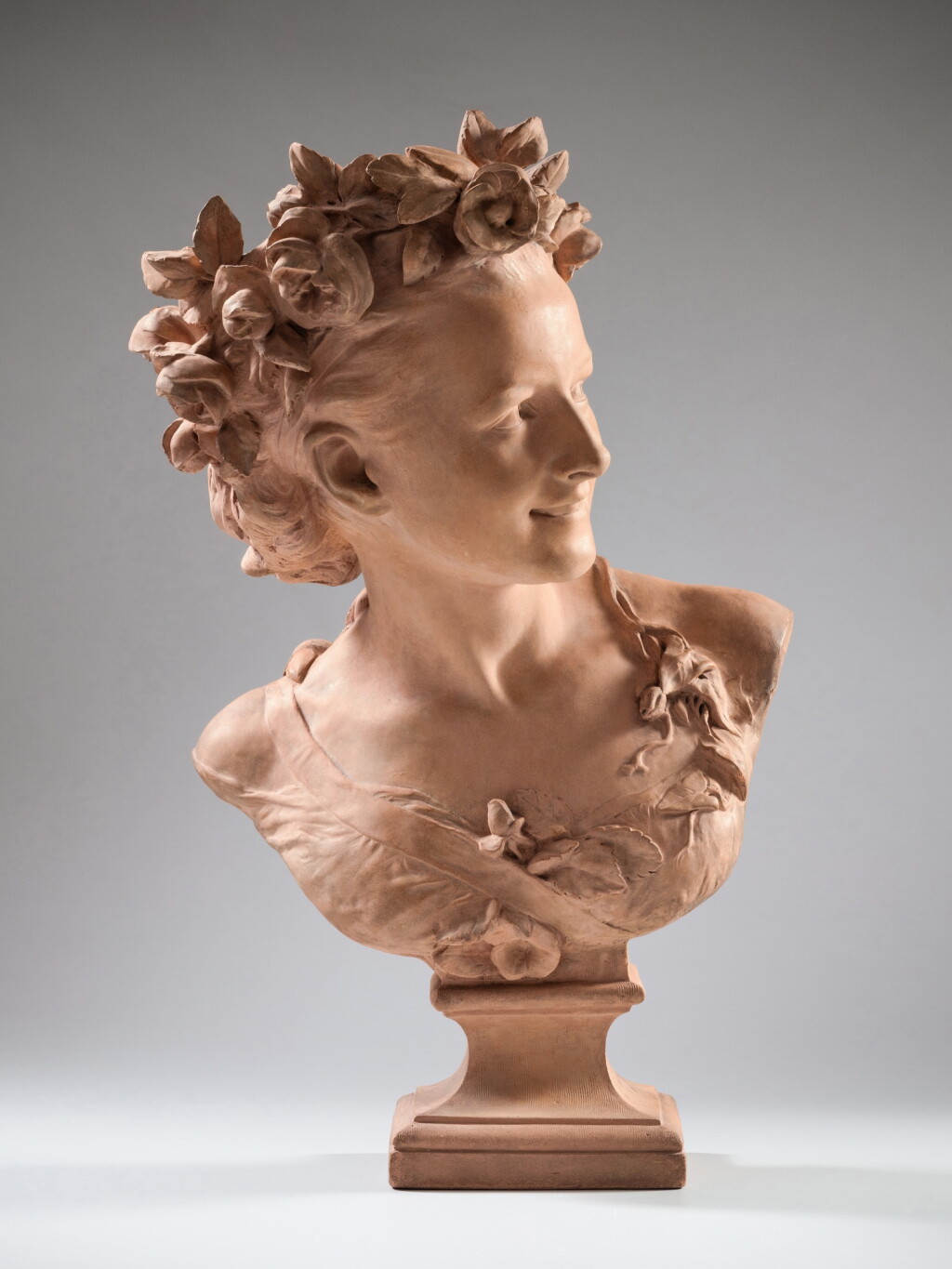 View full screen - View 1 of Lot 34. La Rieuse aux roses (Bust of a woman with roses).