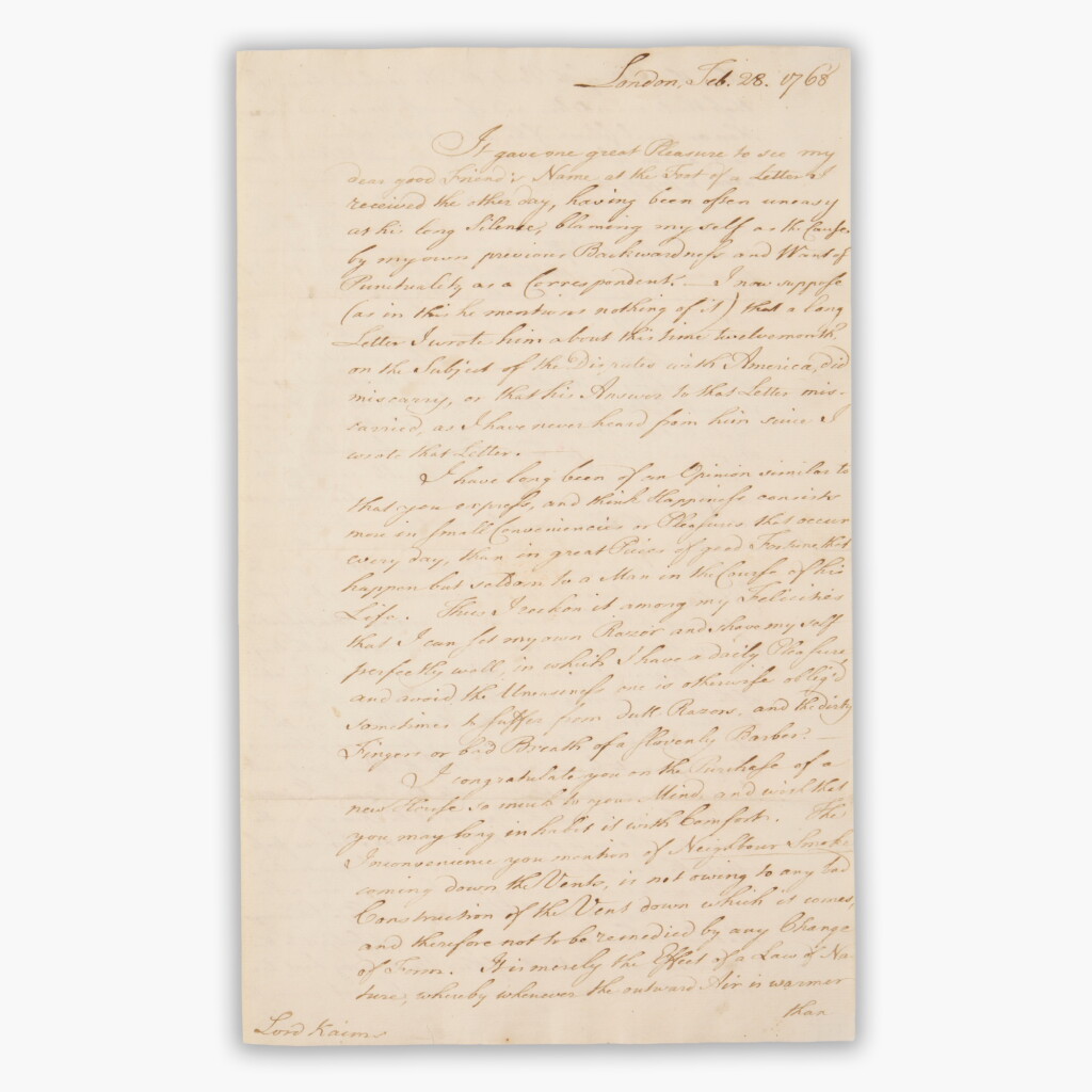 View full screen - View 1 of Lot 103. Benjamin Franklin | The “universal Smoke Doctor”.